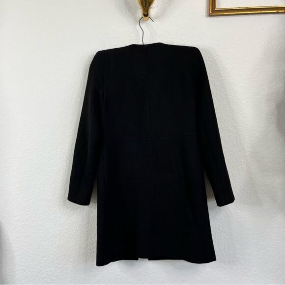 Zara Coat with Box Puff Sleeve Midi Jacket - Picture 9 of 12